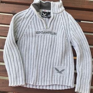 Boys‎ Skyhawk logo cable knit sweater